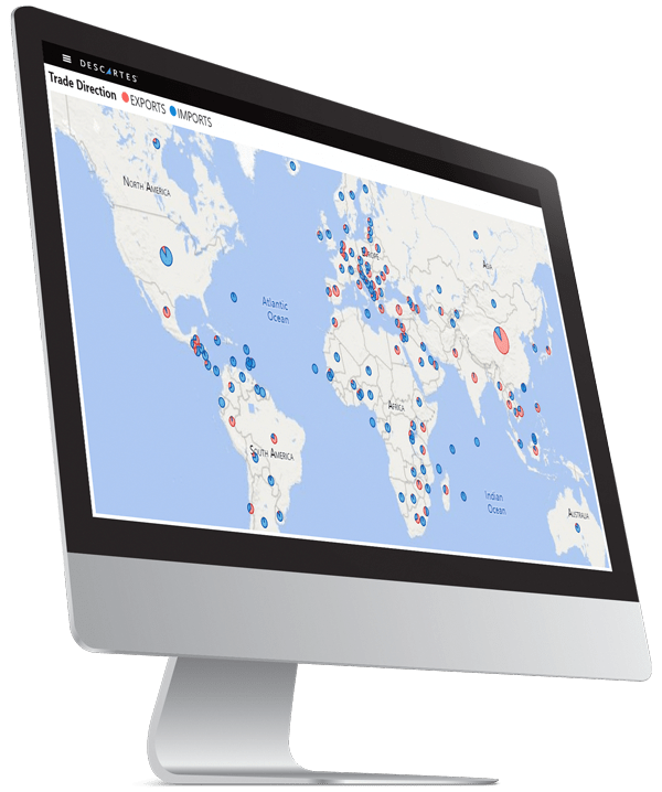 descartes datamyne software showing global trade analytics heat map descartes datamyne software showing global trade analytics heat map