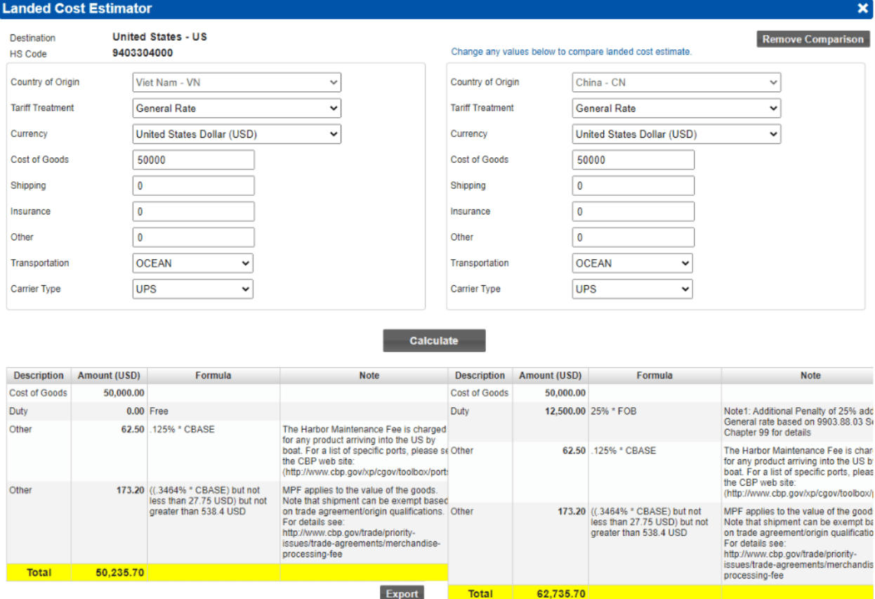 landed cost estimator landed cost estimator